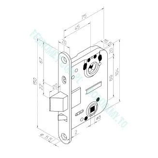 Zamek wpuszczany ABLOY 4260 - 2
