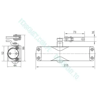 Samozamykacz hydrauliczny GEZE TS 1000 z ramieniem - 3