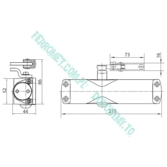 Samozamykacz hydrauliczny GEZE TS 1000 z ramieniem - 3
