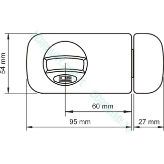 Zamek wierzchni bębenkowy LOB 60mm - 4
