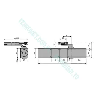 Samozamykacz hydrauliczny DORMA TS 83 z ramieniem - 3