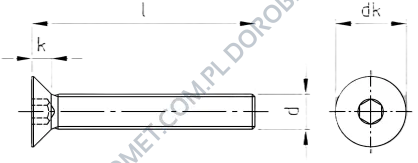 Śruba do wkładki M5x70 PH - 2