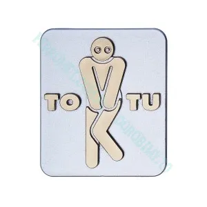 Samoprzylepne oznaczenie toalety TO TU - 3
