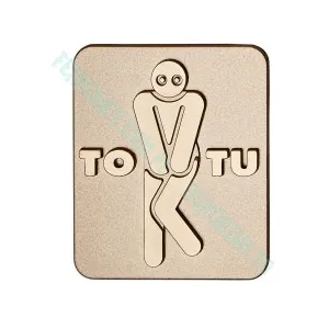 Samoprzylepne oznaczenie toalety TO TU - 4