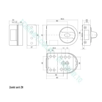 Zamek wierzchni GERDA ZN 100 - 9