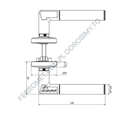 Klamka elektroniczna ASSA Code 8812 z szyfrem, lewa - 5