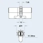 Wkładka atestowana EVVA ICS modułowa z gałką - 3