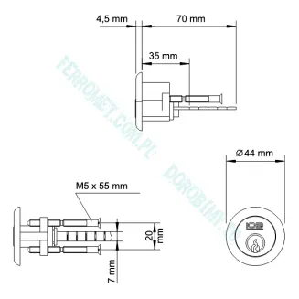 Wkładka cylindryczna LOB WT01 - 3