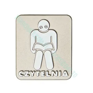 Samoprzylepne oznaczenie toalety CZYTELNIA - 3
