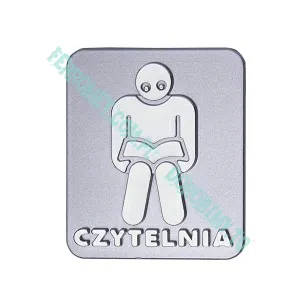Samoprzylepne oznaczenie toalety CZYTELNIA - 2