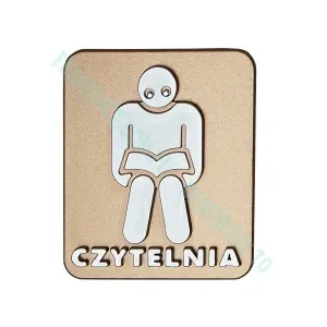 Samoprzylepne oznaczenie toalety CZYTELNIA - 4