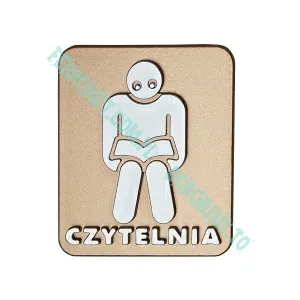Samoprzylepne oznaczenie toalety CZYTELNIA - 4