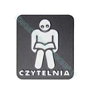 Samoprzylepne oznaczenie toalety CZYTELNIA