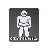 Samoprzylepne oznaczenie toalety CZYTELNIA