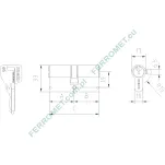 Wkładka numerowa MCM E6 40/40 mosiądz - 2