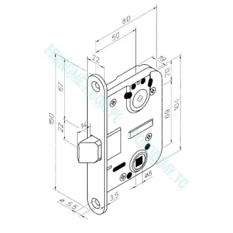 Zamek wpuszczany ABLOY 4291 WC - 2