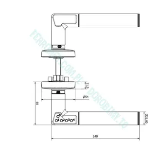 Klamka elektroniczna ASSA Code 8812 z szyfrem, prawa - 5