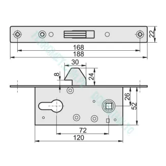Zamek hakowy KOWAL H-60 na wkład - 3