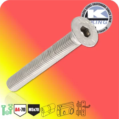 Śruba do wkładki M5x70 stal nierdzewna A4-70