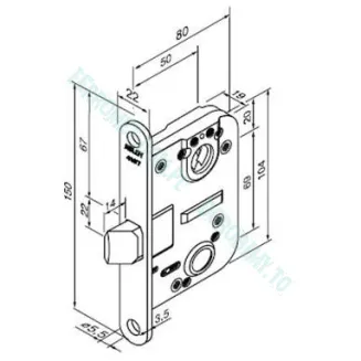 Zamek wpuszczany ABLOY 4197 - 2