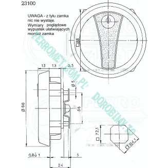 Zamek do szaf metalowych RONIS 23100 - 2