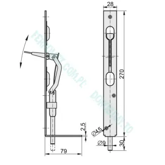 Zasuwa czołowa KOWAL, 270 mm - 4