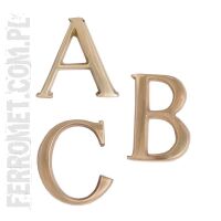 Mosiężne litery A-Z do oznakowania posesji, 5 cm