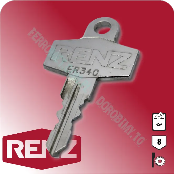 Klucz do Euroskrzynki RENZ – Kody ER1–ER500