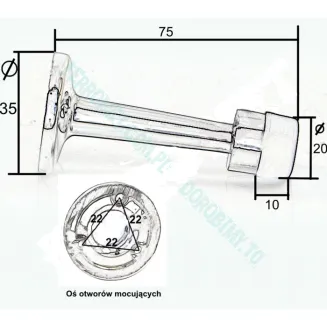 Odbojnik drzwiowy na ścianę - 3