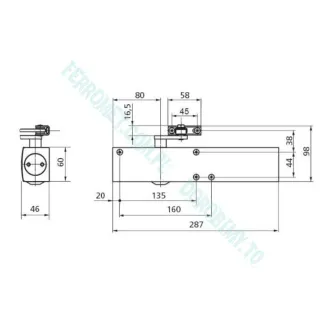 Samozamykacz hydrauliczny GEZE TS 4000 z blokadą - 3