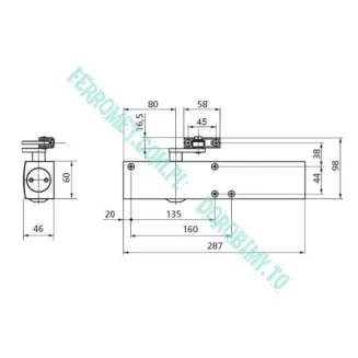 Samozamykacz hydrauliczny GEZE TS 4000 z ramieniem - 3
